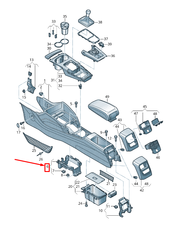 new audi a3 sportback 8v rear console mount bracket 8v0863531a original