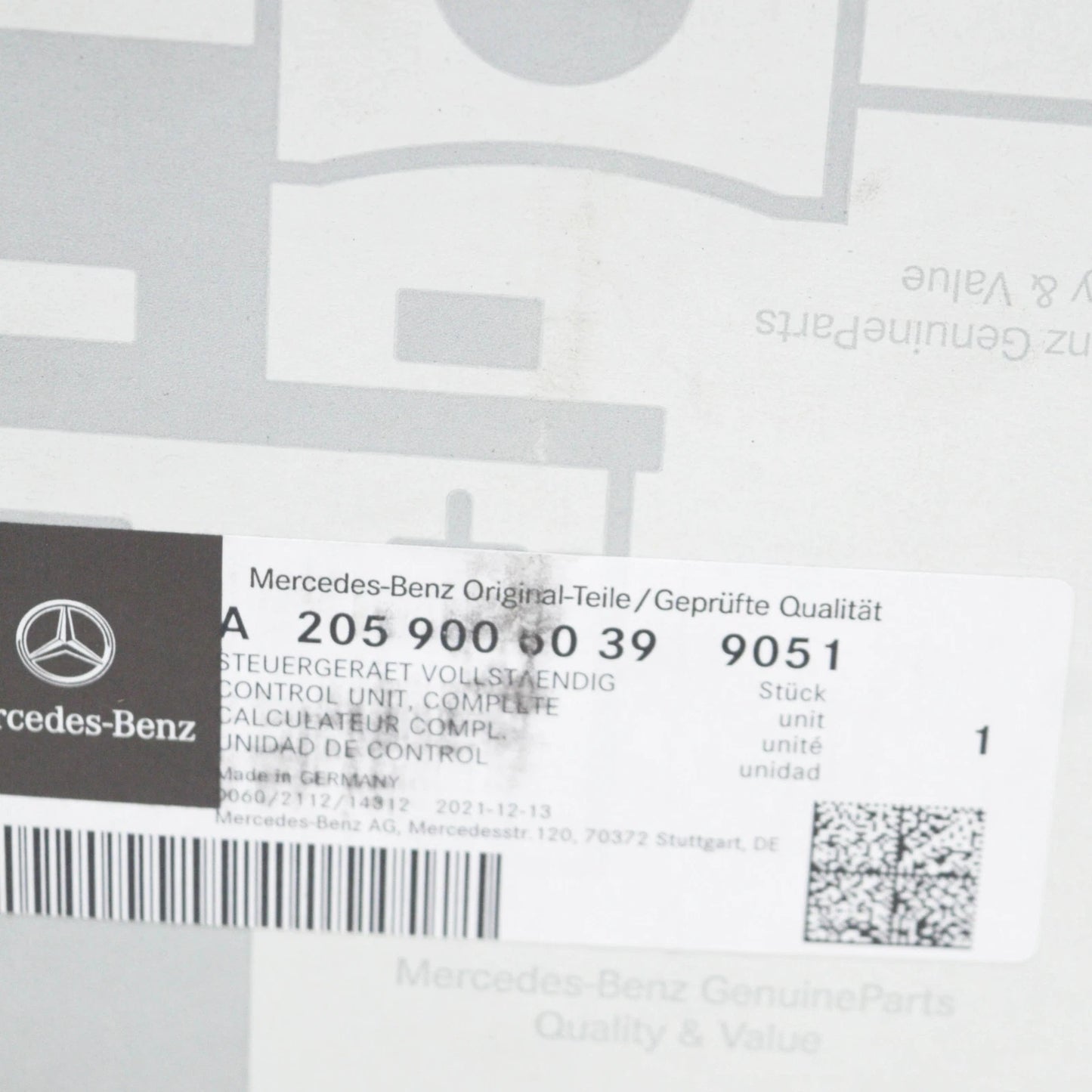 NEW MERCEDES BENZ C W205 STEERING COLUMN CONTROL UNIT A20590060399051