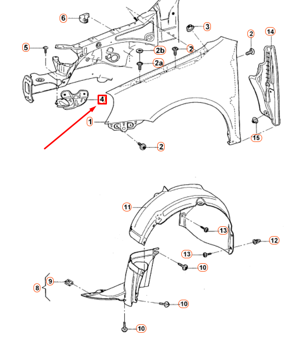 NEW VOLKSWAGEN JETTA A5 FRONT RIGHT FENDER BRACE 1K5821136 ORIGINAL