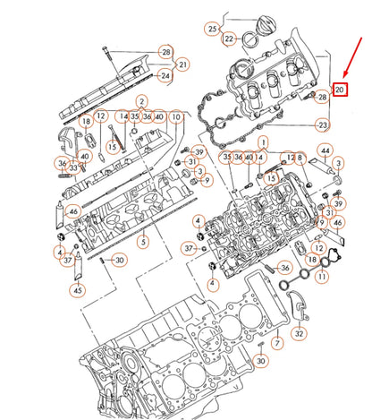 NEW AUDI A4 B7 CYLINDER HEAD COVER CYLINDERS 4-6 06E103471G ORIGINAL
