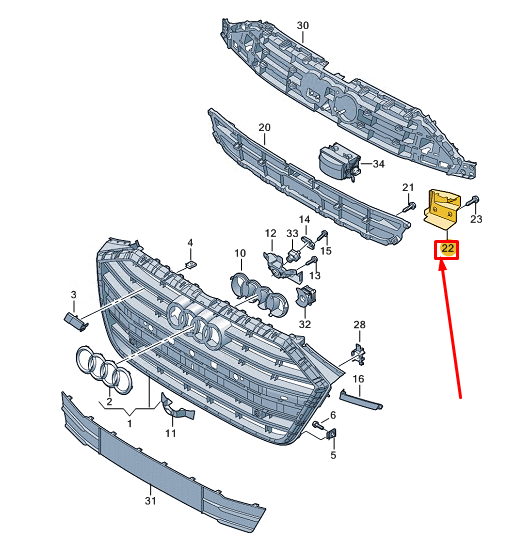 new audi a8 d5 front right bumper air guide 4n0807158b original