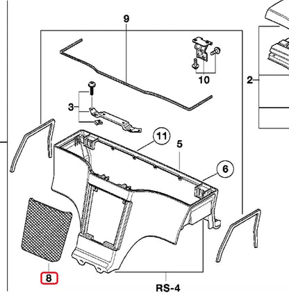 NEW BMW Z3 E36 REAR CENTER KARDON HARMAN SPEAKER COVER 51168410429 ORIGINAL