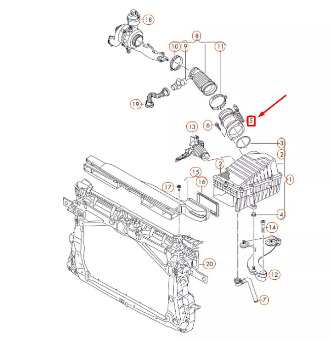 NEW VOLKSWAGEN PASSAT B8 AIR MASS METER 03N906461 ORIGINAL