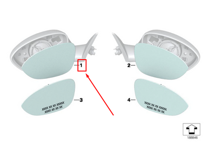 new bmw z4 roadster e89 front left door mirror glass 51167251687 7251687