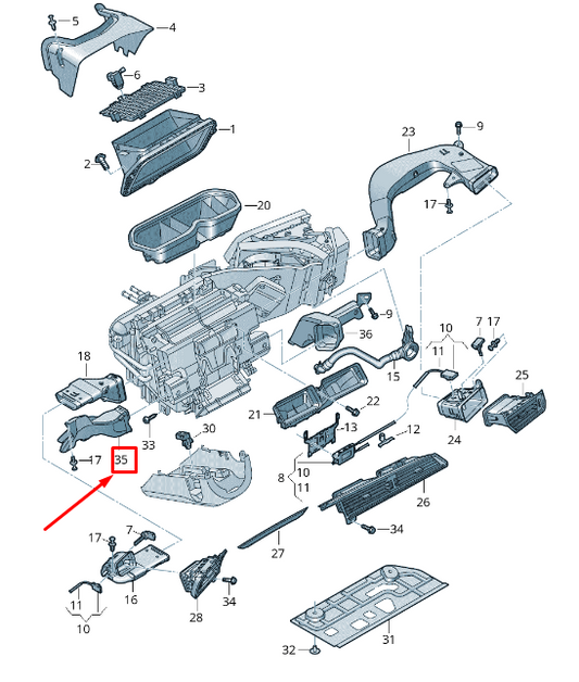 NEW AUDI E-TRON GEN FOOTWELL VENT LHD 4KL819151 ORIGINAL