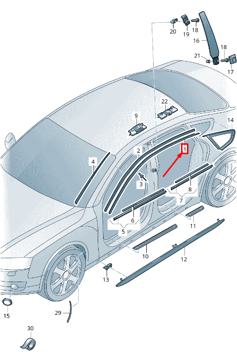 new audi a7 sportback 4g left roof molding 4g8853703a2zz original