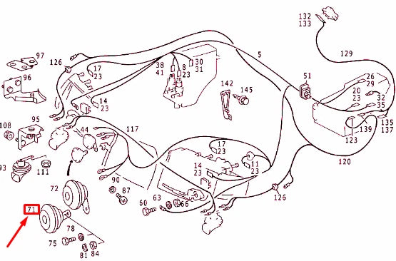 NEW MERCEDES-BENZ E W124 HORN SIGNAL A0035422820 ORIGINAL