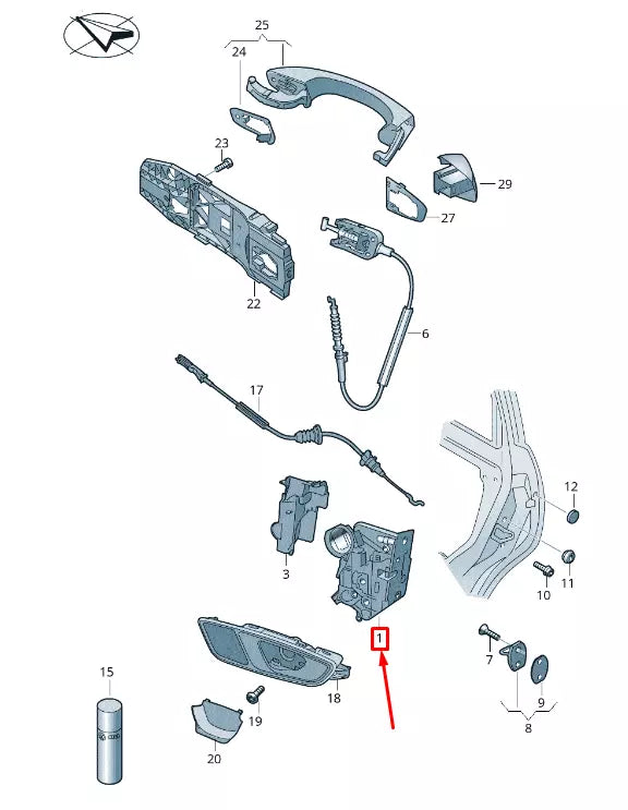 NEW VW GOLF VII 5G MK7 REAR RIGHT DOOR LOCK 5K4839016AF ORIGINAL