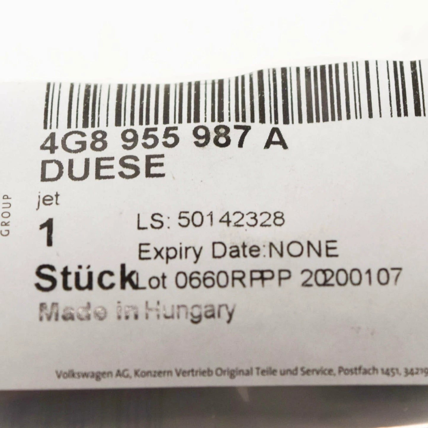 NEW AUDI A7 4GA LEFT HEATED FRONT WASHER JET 4G8955987A ORIGINAL