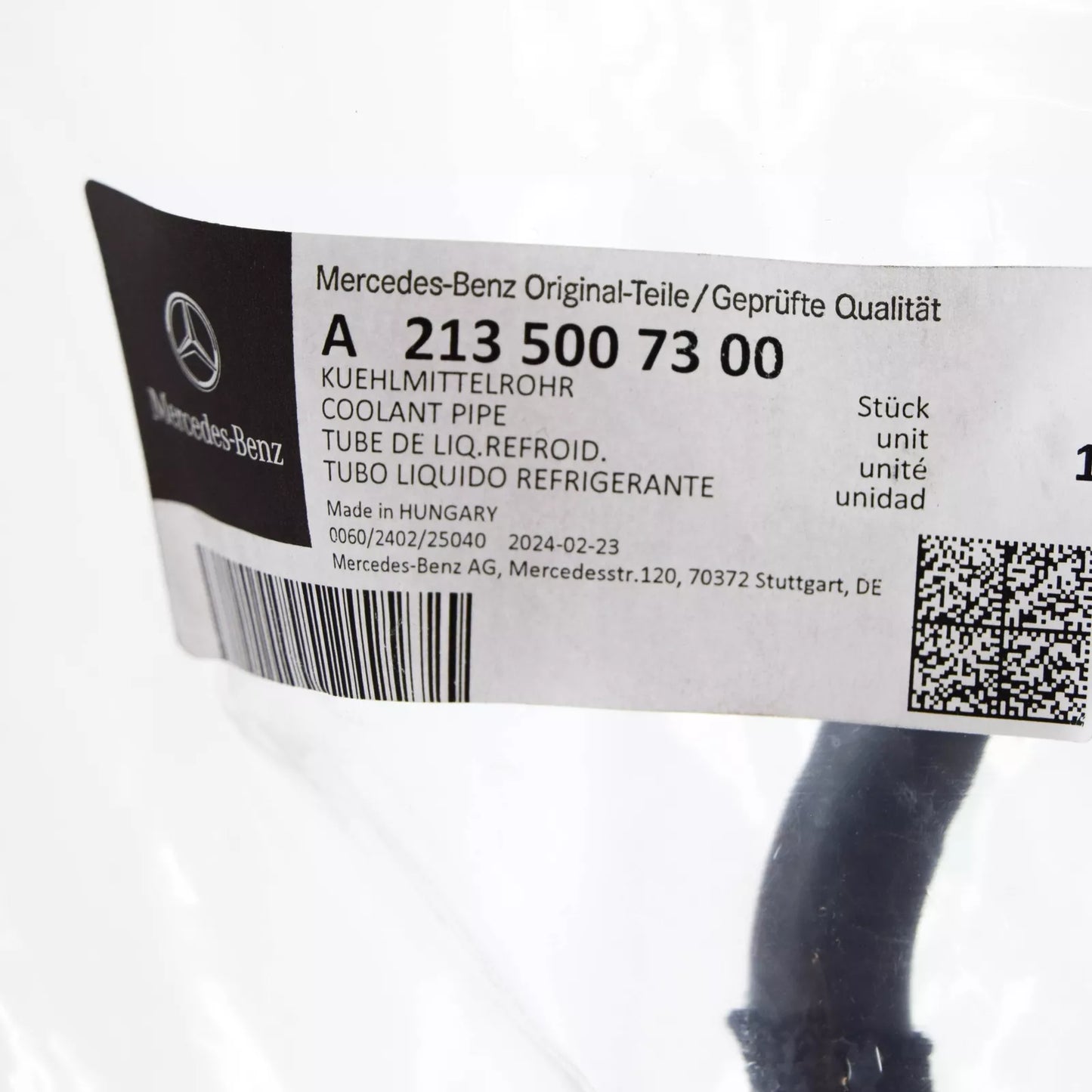 NEW MERCEDES-BENZ GLC X253 ENGINE COOLANT PIPE A2135007300 ORIGINAL