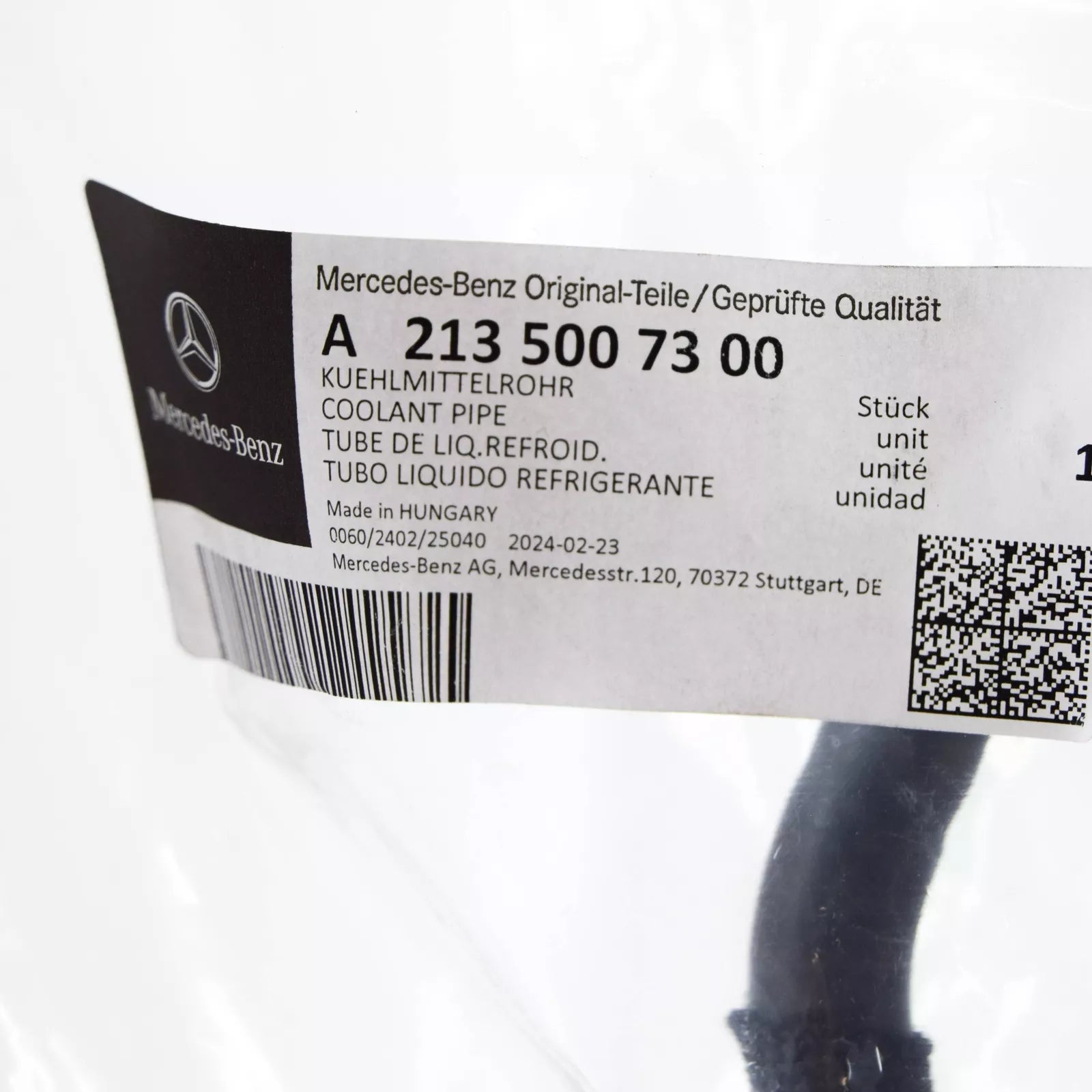 NEW MERCEDES-BENZ GLC X253 ENGINE COOLANT PIPE A2135007300 ORIGINAL