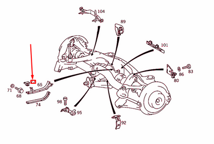 NEW MERCEDES-BENZ SL R129 REAR AXLE WIRING BRACKET A1295460243 ORIGINAL