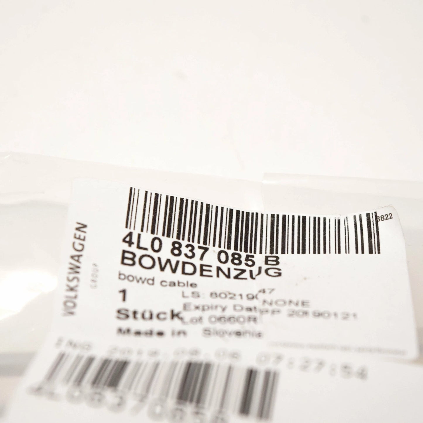 NEW AUDI Q7 4L FRONT DOOR LOCK INNER HANDLE RELEASE CABLE 4L0837085B ORIGINAL