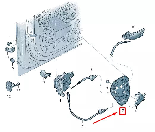 NEW AUDI A6 4A C8 FRONT RIGHT DOOR INNER PANEL COVER 4K8837916