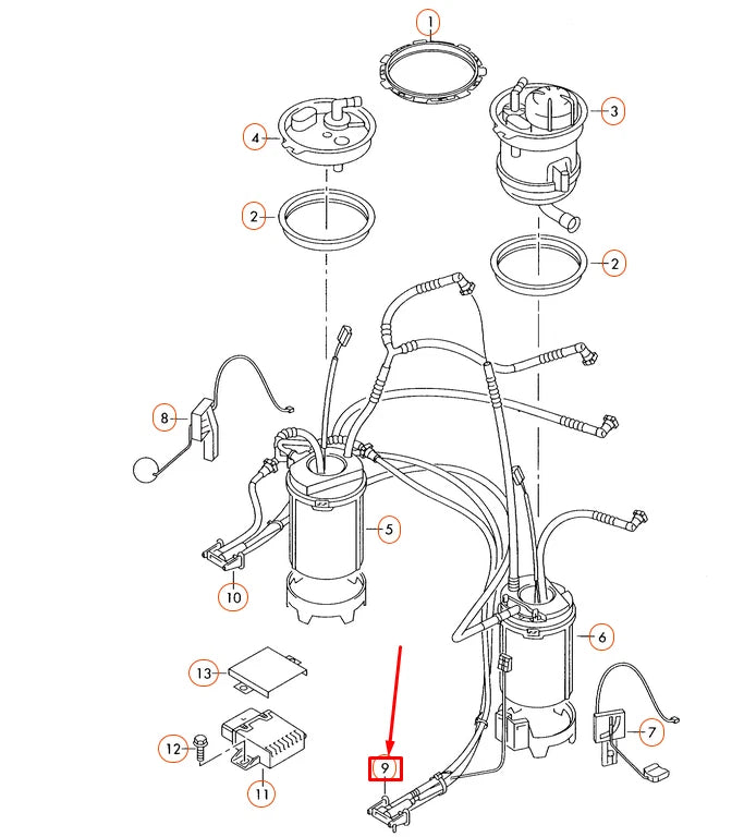 NEW AUDI Q7 4L LEFT SUCTION JET PUMP 7L6919715D ORIGINAL