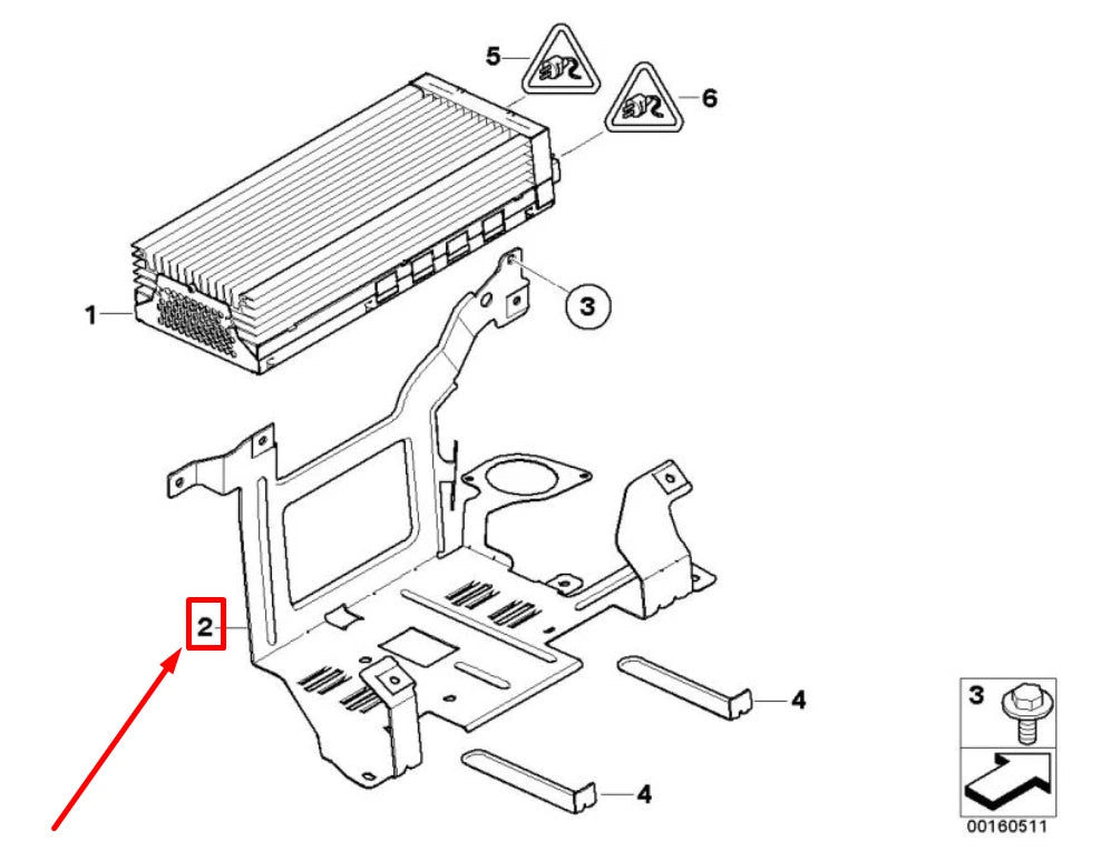 NEW BMW 3 E90 AMPLIFIER HOLDER 6945072 65156945072 ORIGINAL
