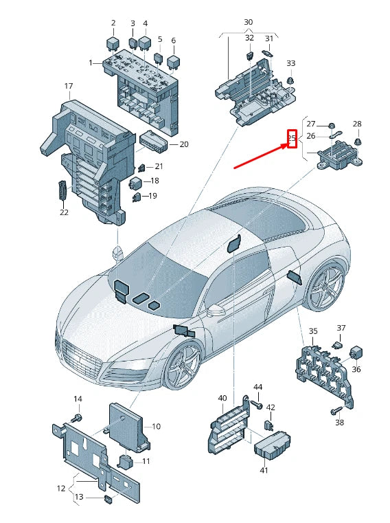 NEW AUDI R8 42 FUSE HOLDER BOX 420941824