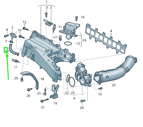 NEW VOLKSWAGEN ARTEON 3H7 INTAKE MANIFOLD HOSE 05L131850A