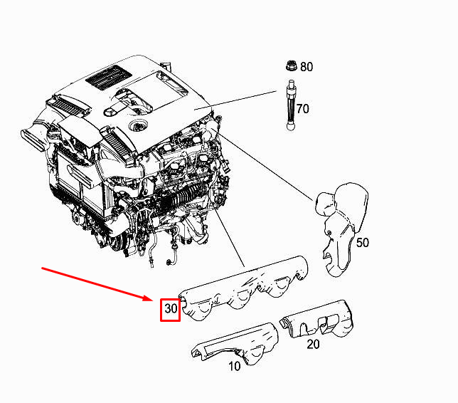 new mercedes-benz e w213 right engine rail soundproofing a1772260500 original