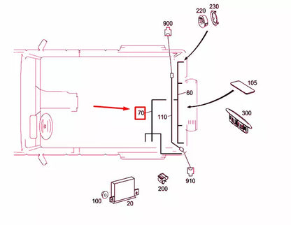 NEW MERCEDES-BENZ G W463 WARNING DEVICE WIRING HARNESS A4635407213 ORIGINAL