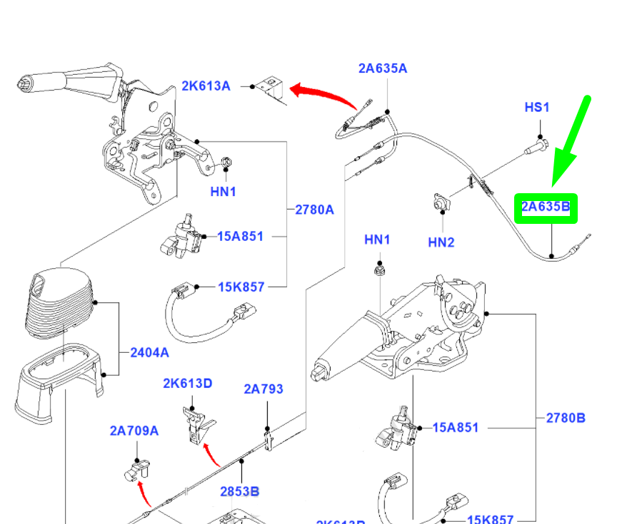 new ford transit mk3 left parking brake cable 8c1v-2a809-bb 1518020 original