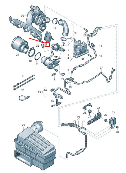 NEW VW SHARAN 7N HEAT PROTECTION SLEEVE 04L971461BD
