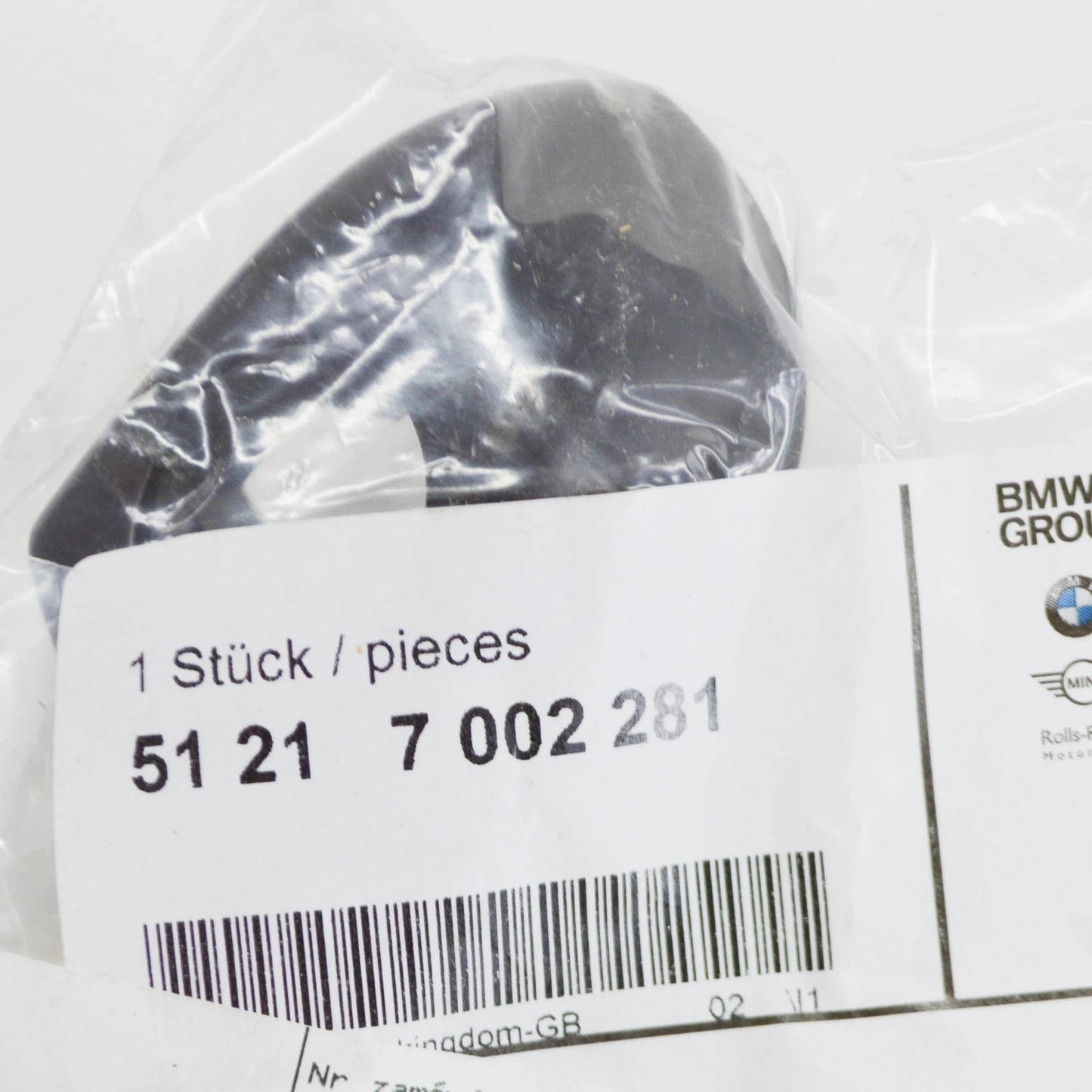 NEW BMW 3 E46 FRONT LEFT EXTERIOR DOOR LOCK COVER 51217002281 7002281 ORIGINAL