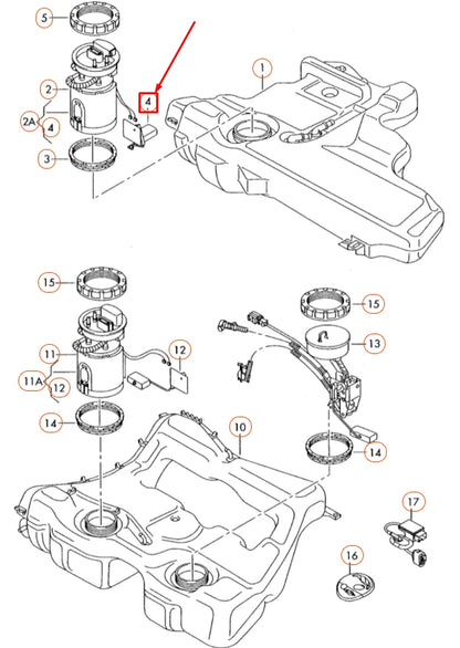NEW AUDI A3 8P FUEL GAUGE SENSOR 1K0919673AF ORIGINAL