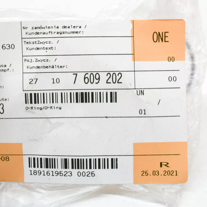 NEW BMW 1 F20 TRANSFER CASE INPUT SHAFT O-RING 7609202 27107609202 ORIGINAL