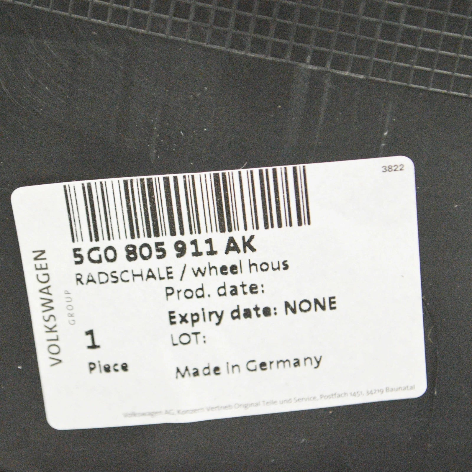 NEW VW GOLF FRONT LEFT FENDER SPLASH SHIELD EXTENSION MK7 5G0805911AK ORIGINAL