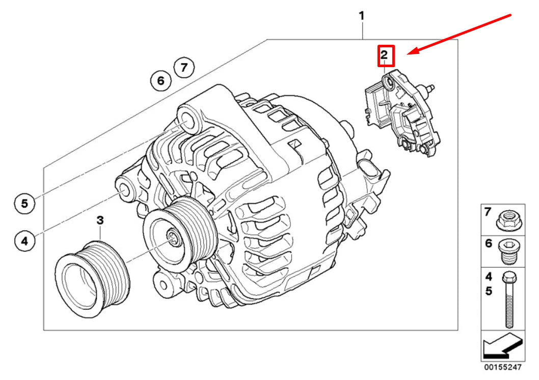 NEW BMW X5 E70 VOLTAGE REGULATOR 12317603775 7603775 ORIGINAL