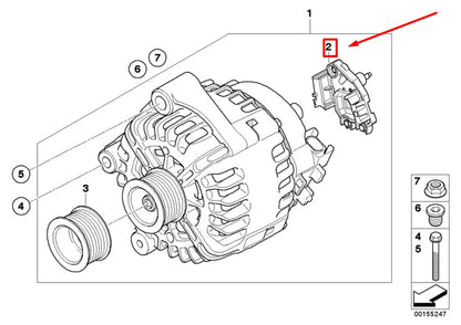 NEW BMW X5 E70 VOLTAGE REGULATOR 12317603775 7603775 ORIGINAL