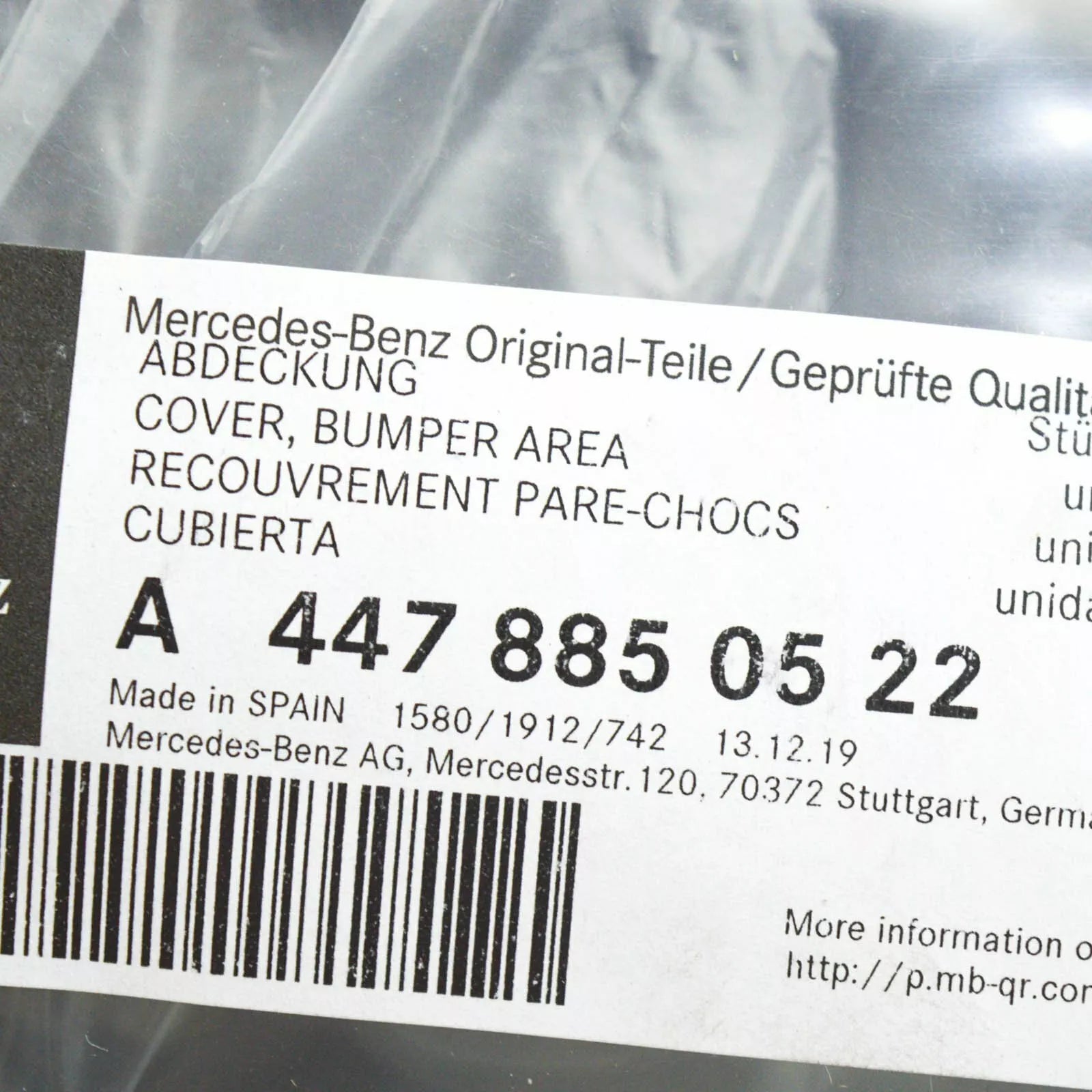 NEW MERCEDES-BENZ VITO W447 REAR BUMPER RIGHT COVER A44788505229B51