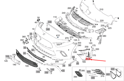 NEW MERCEDES-BENZ A W177 FRONT BUMPER LEFT LOWER INNER COVER A1778853803