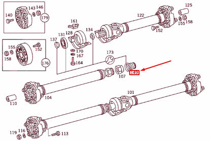 NEW MERCEDES-BENZ E W124 PROPELLER SHAFT BOOT A2024110397 ORIGINAL