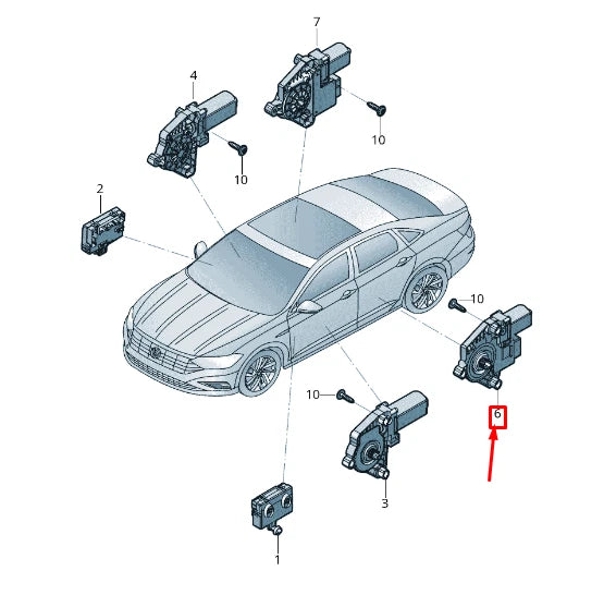 NEW VW GOLF VII 5G MK7 REAR LEFT DOOR WINDOW CONTROL MOTOR 5Q4959811F ORIGINAL