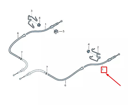 NEW VW CADDY IV SA MK6 REAR HAND BRAKE CABLE 2K5609721AH