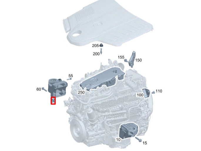 NEW MERCEDES-BENZ S W222 ENGINE BRACKET RIGHT SIDE A6562230400 ORIGINAL
