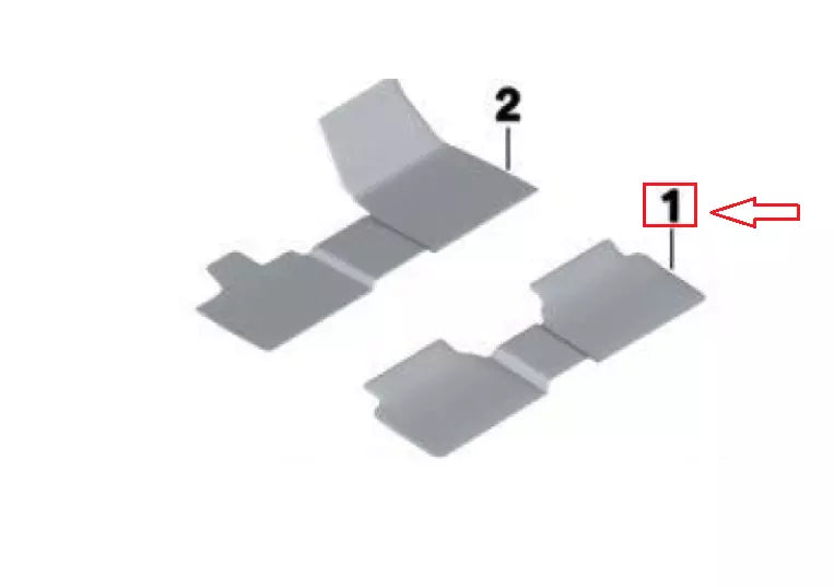 NEW BMW I3 I01 REAR ALL-WEATHER FLOOR MAT PROTECTION COVER 51472353819 ORIGINAL