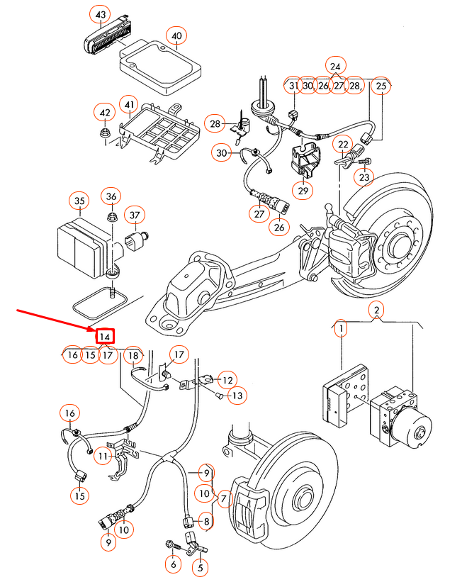 NEW AUDI TT 8J FRONT SHOCK ABSORBER WIRING HARNESS 8J0927903E ORIGINAL