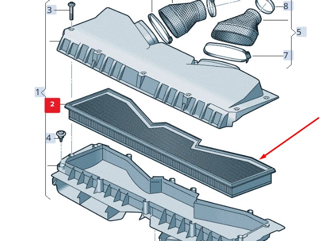 NEW AUDI RS6 AVANT C8 ENGINE AIR FILTER 4K0133843G