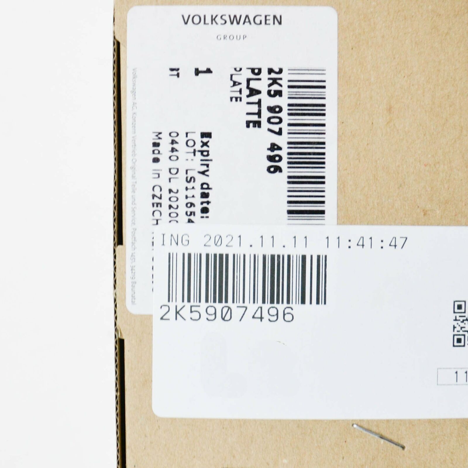 new vw caddy 2k mk3 right sliding door contact plate 2k5907496 original