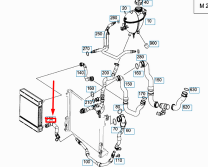 NEW MERCEDES-BENZ E W212 RADIATOR COOLANT HOSE LOWER A2185011882 ORIGINAL
