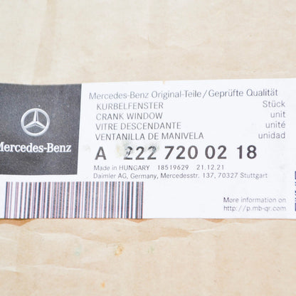 NEW MERCEDES-BENZ S-CLASS W222 FRONT RIGHT DOOR GLASS A2227200218 ORIGINAL