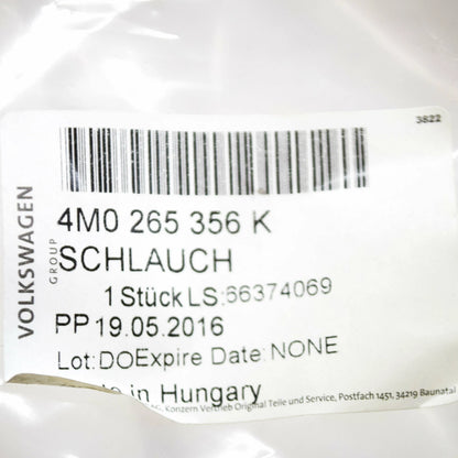 NEW AUDI Q7 4M WATER COOLING PIPE HOSE W/QUICK COUPLING PIECE 4M0265356K