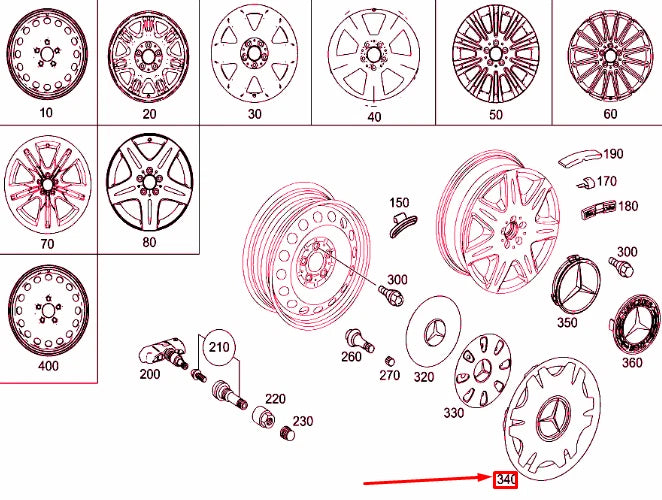 NEW MERCEDES-BENZ VITO W639 WHEEL HUB CAP A6394000025 ORIGINAL