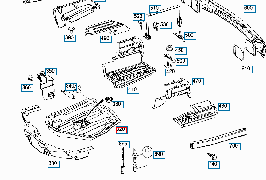 new mb e coupe c207 rear trunk spare wheel section trim a2046100575 original