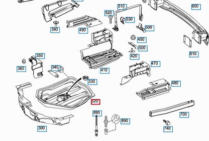 new mb e coupe c207 rear trunk spare wheel section trim a2046100575 original