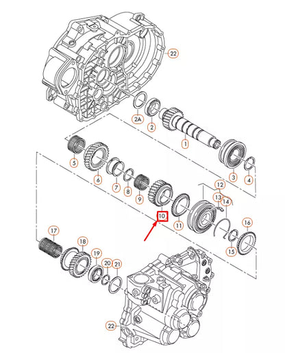 NEW AUDI A1 8X 6TH CHANGE GEAR 02M311349AR ORIGINAL