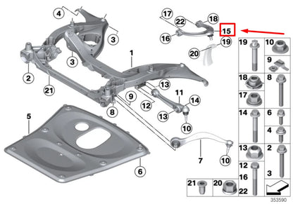 NEW BMW 6 F06 FRONT RIGHT UPPER CONTROL ARM 2284982 31122284982 ORIGINAL